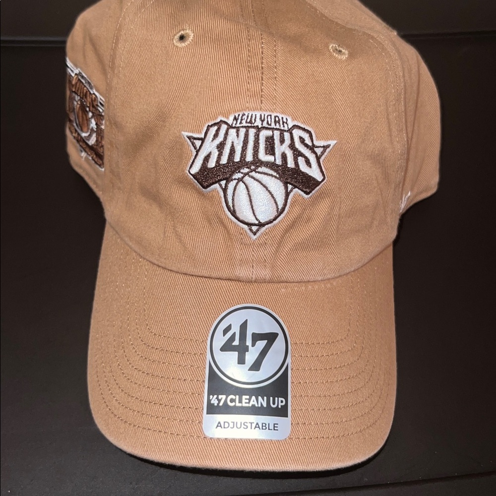 ‘47 Brand Double Under Clean Up New York Knicks Champions Cap, Tan/Brown, OS - Picture 2 of 11